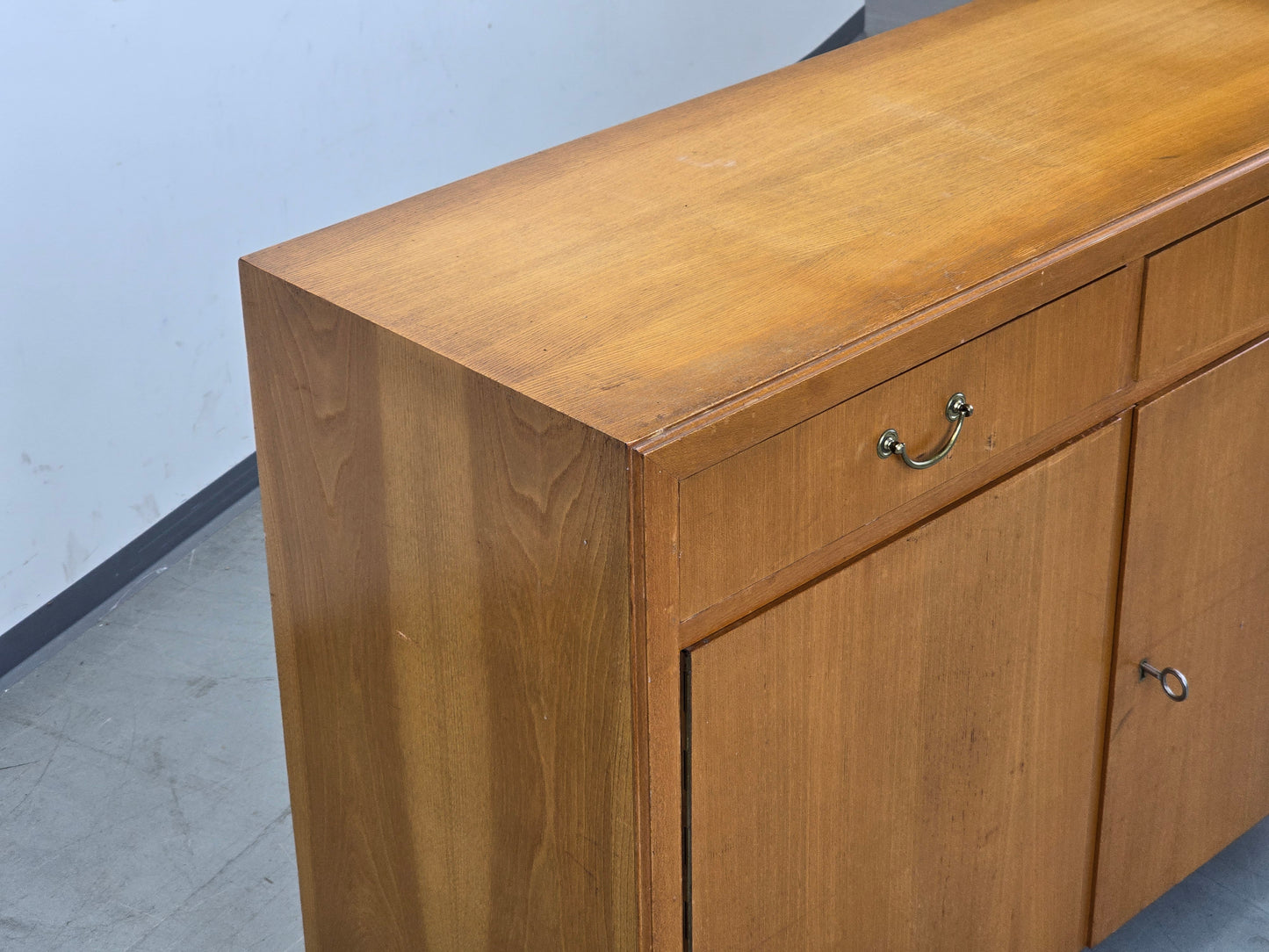 VINTAGE SIDEBOARD Mid Century Kommode Anrichte 60er Jahre Design Birke Messing