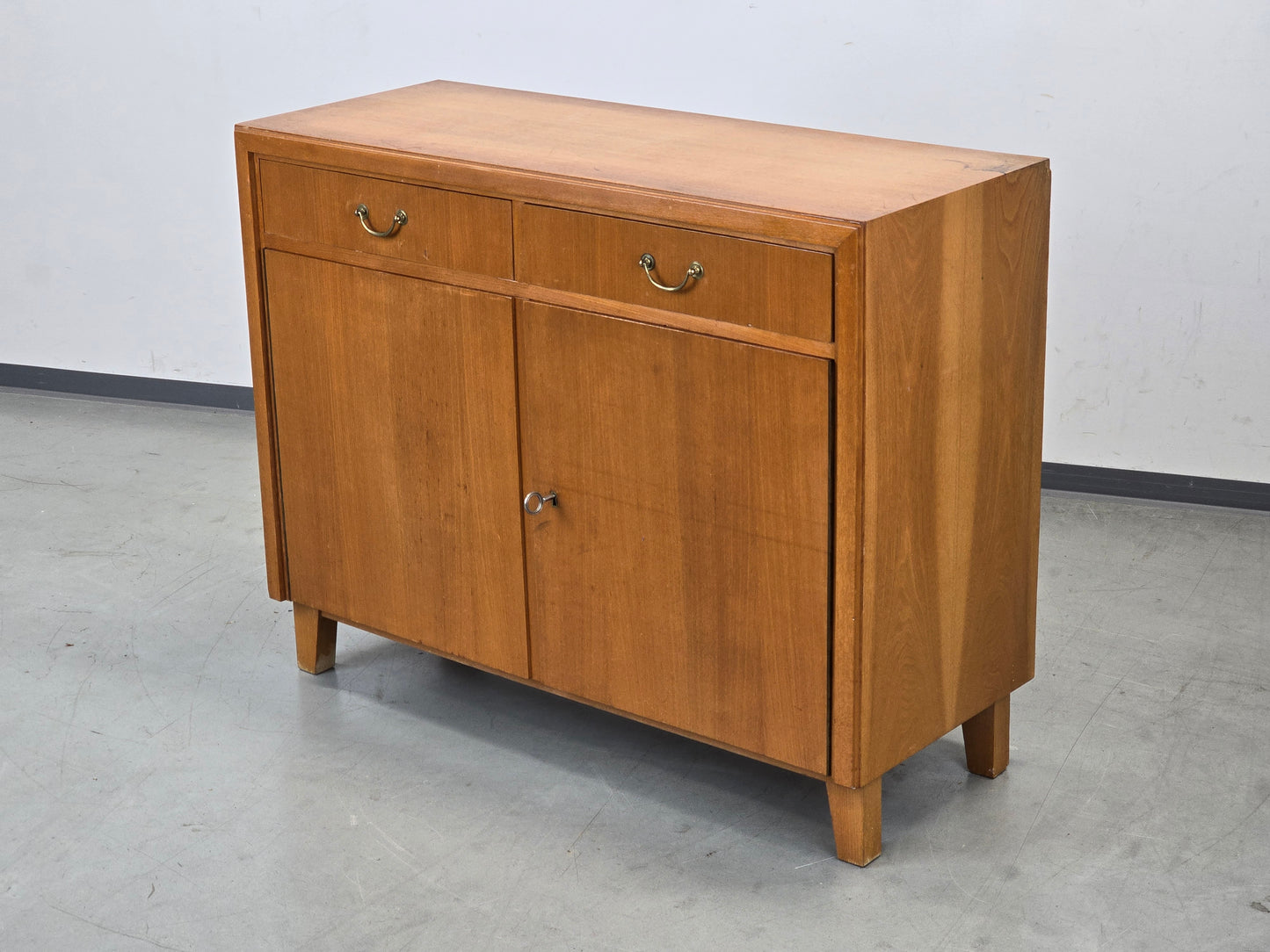 VINTAGE SIDEBOARD Mid Century Kommode Anrichte 60er Jahre Design Birke Messing
