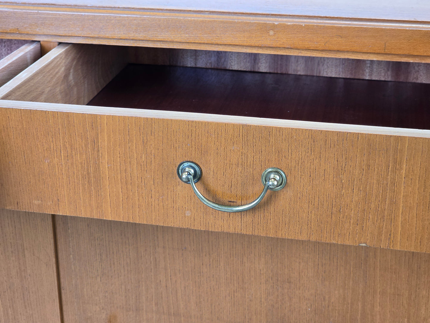 VINTAGE SIDEBOARD Mid Century Kommode Anrichte 60er Jahre Design Birke Messing