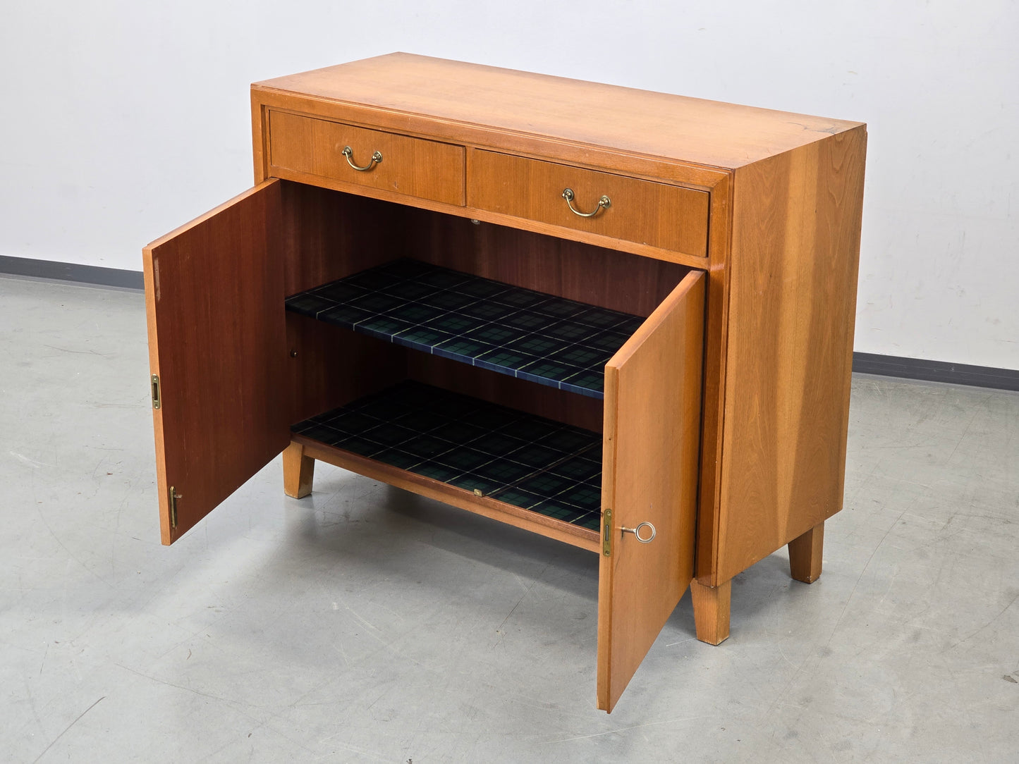 VINTAGE SIDEBOARD Mid Century Kommode Anrichte 60er Jahre Design Birke Messing