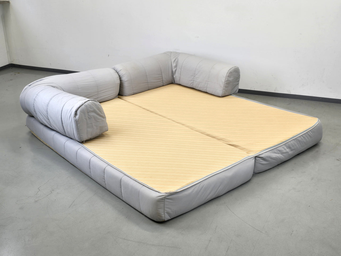 VINTAGE IKEA Schlafsofa Sofa Couch Sessel 90er Lycksele Grau Gesteppt Design Klassiker