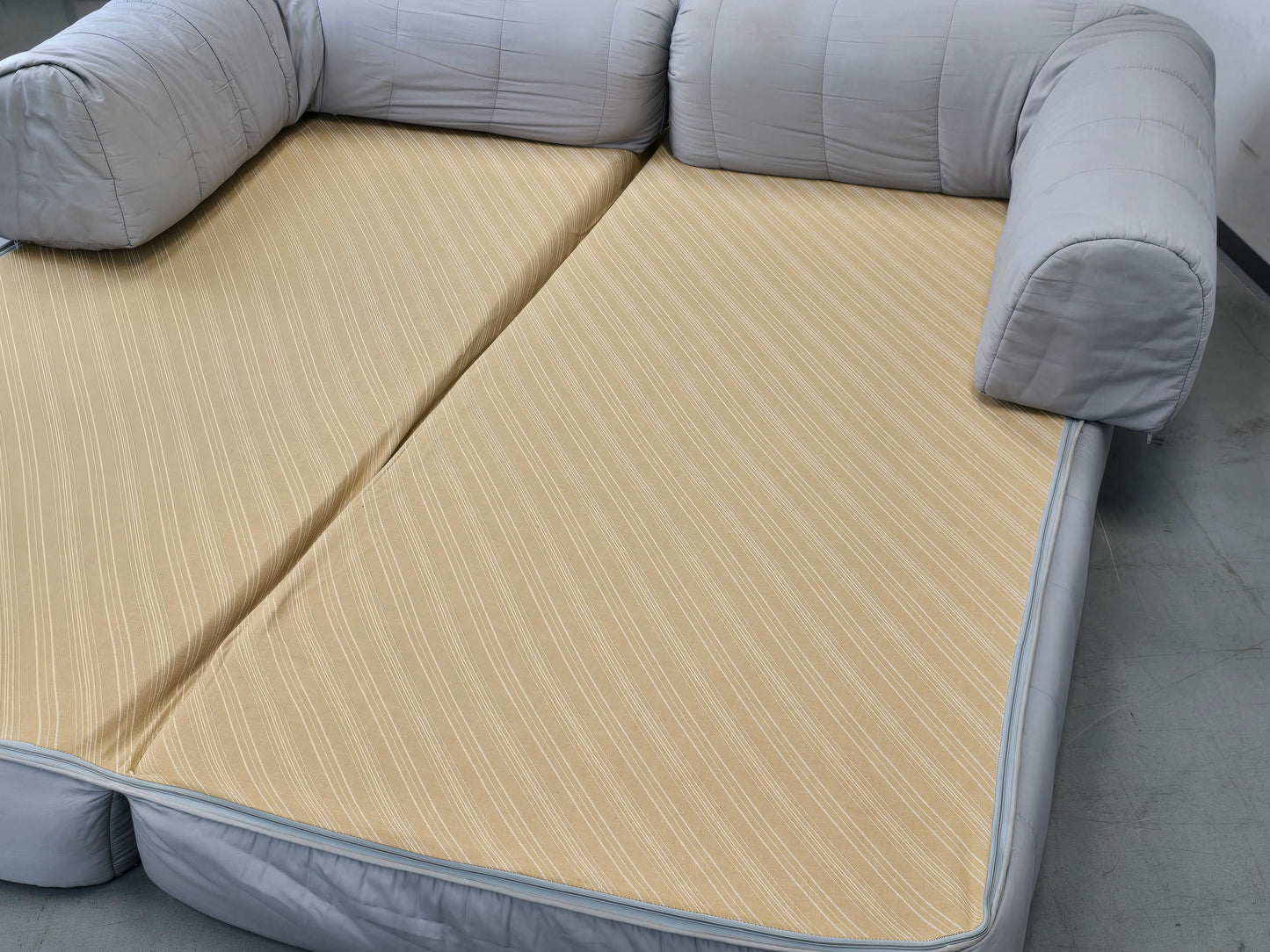 VINTAGE IKEA Schlafsofa Sofa Couch Sessel 90er Lycksele Grau Gesteppt Design Klassiker