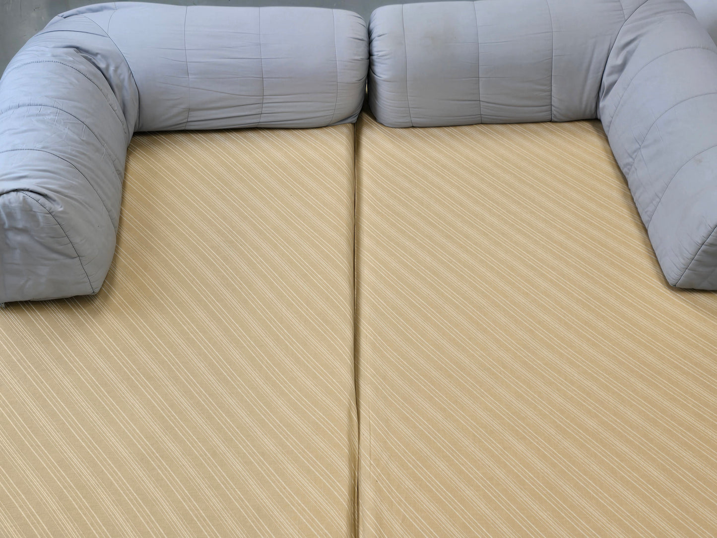VINTAGE IKEA Schlafsofa Sofa Couch Sessel 90er Lycksele Grau Gesteppt Design Klassiker