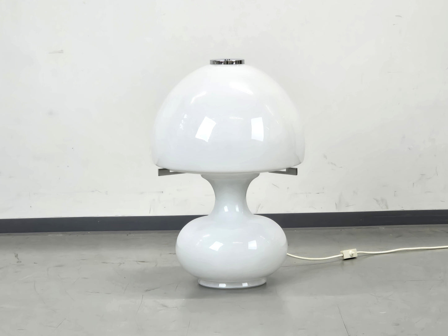 DESIGN KLASSIKER Pilzlampe Glas Mushroom Tischleuchte 60er 70er Jahre Vintage