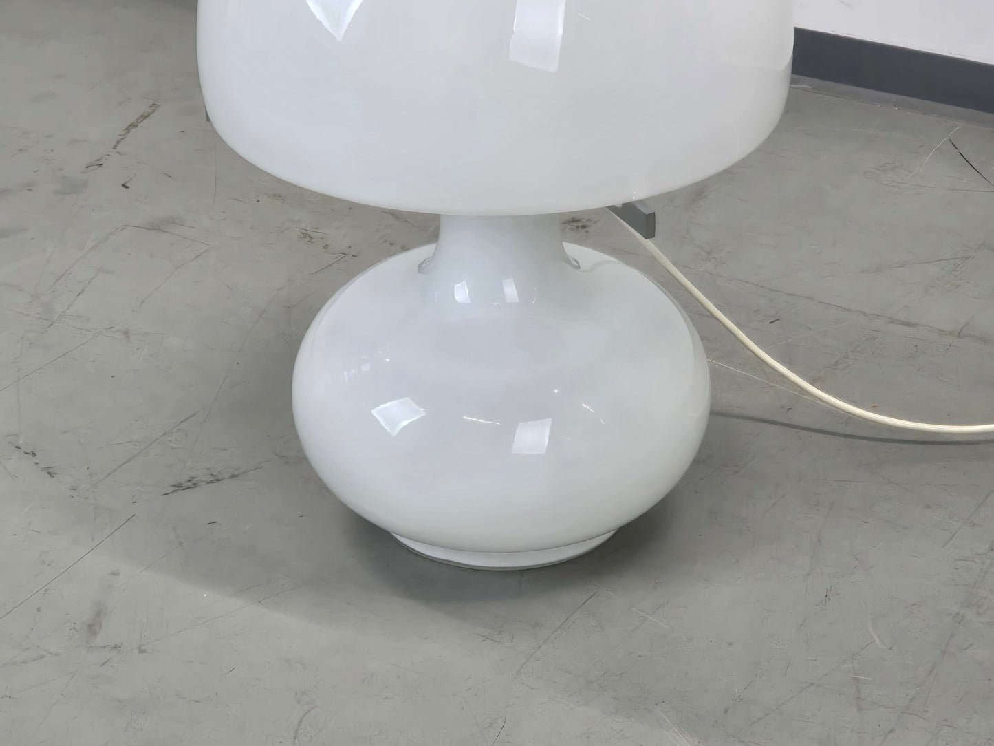 DESIGN KLASSIKER Pilzlampe Glas Mushroom Tischleuchte 60er 70er Jahre Vintage