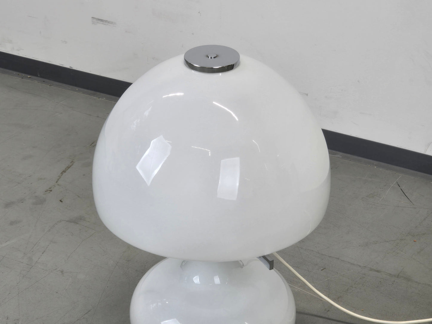 DESIGN KLASSIKER Pilzlampe Glas Mushroom Tischleuchte 60er 70er Jahre Vintage