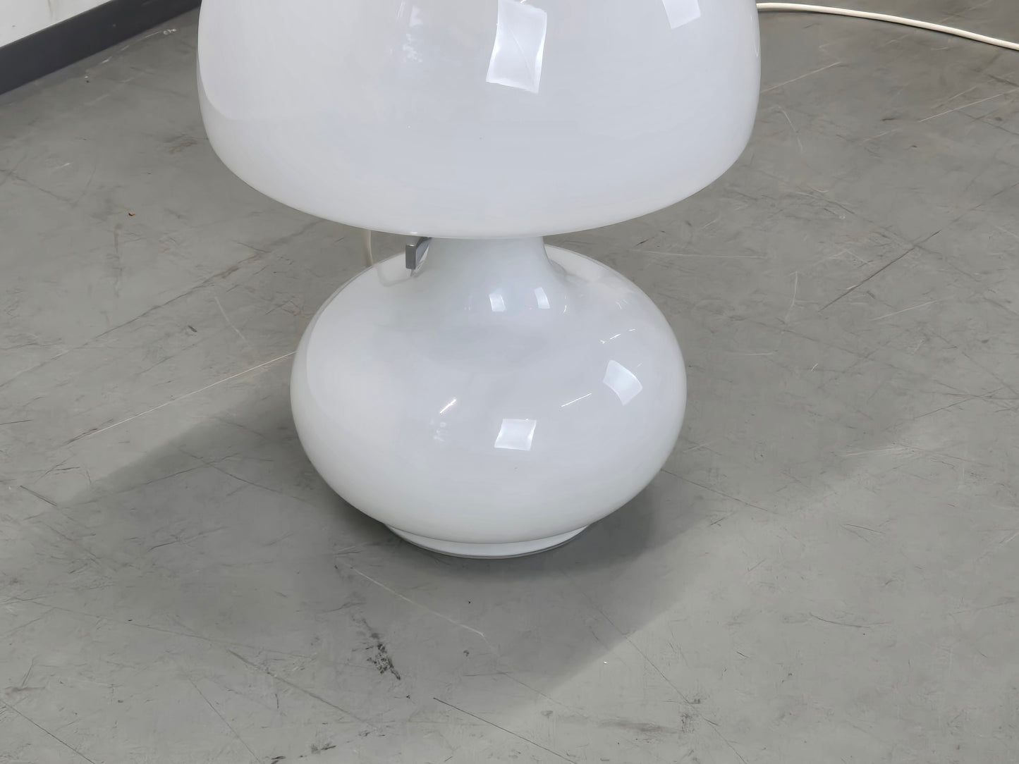 DESIGN KLASSIKER Pilzlampe Glas Mushroom Tischleuchte 60er 70er Jahre Vintage