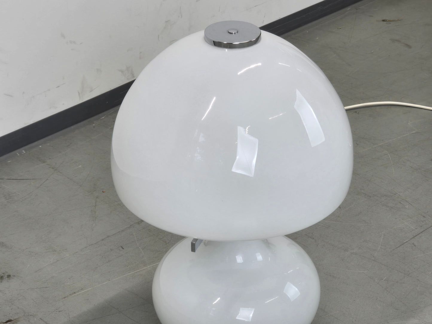 DESIGN KLASSIKER Pilzlampe Glas Mushroom Tischleuchte 60er 70er Jahre Vintage