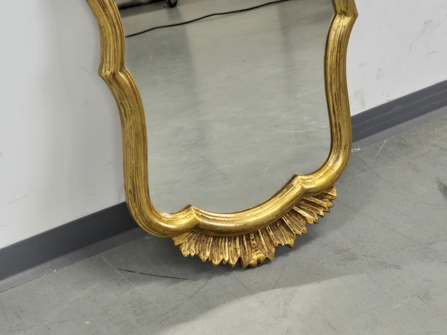 VINTAGE GOLD SPIEGEL Hollywood Regency Wandspiegel Deknudt Stil Mid Century 60s