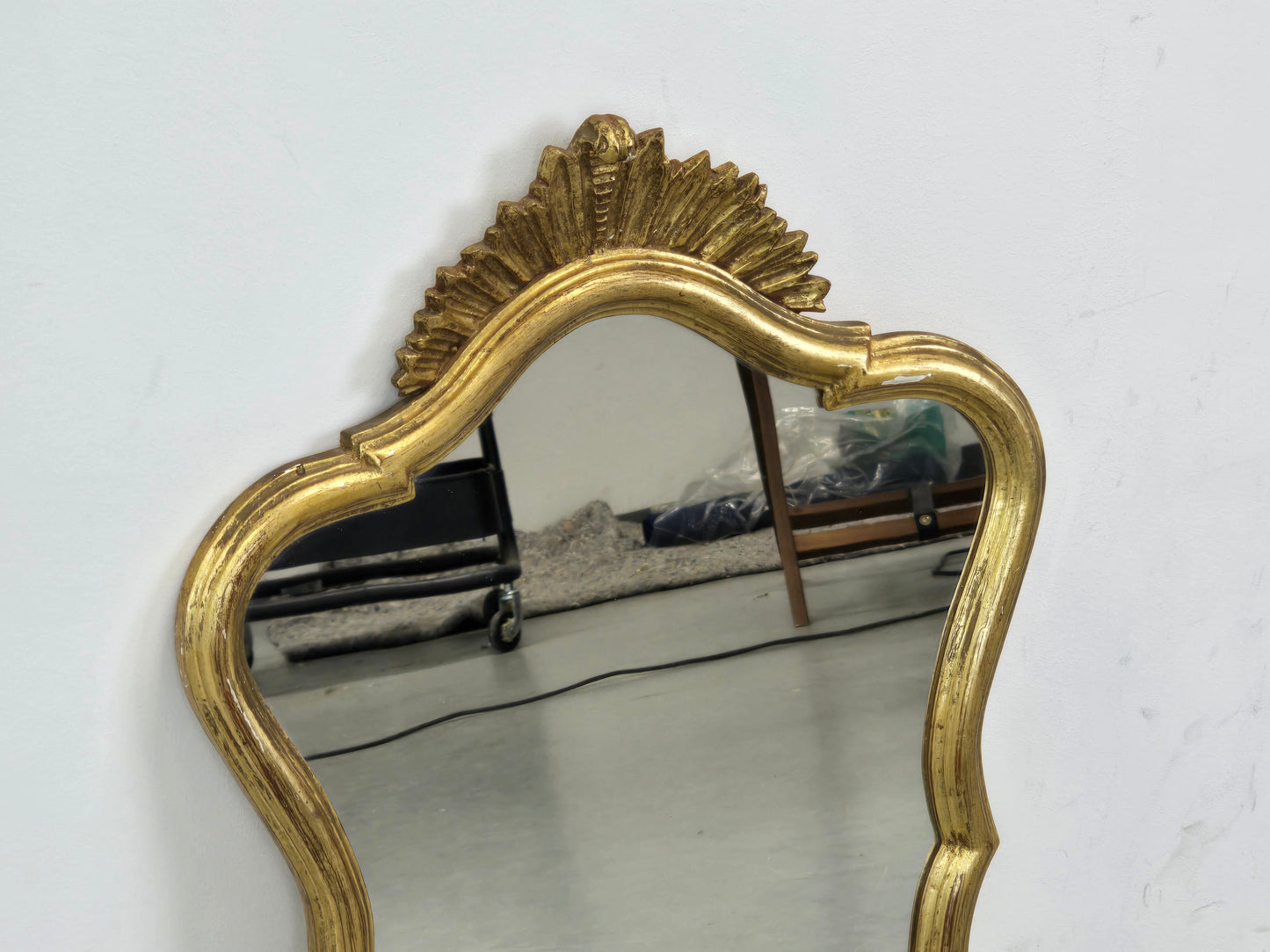 VINTAGE GOLD SPIEGEL Hollywood Regency Wandspiegel Deknudt Stil Mid Century 60s