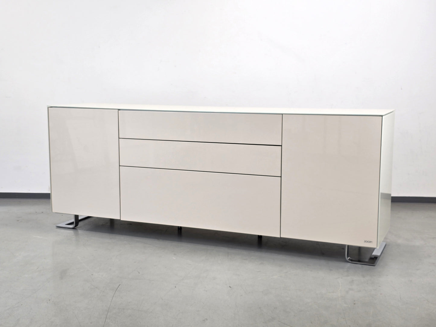 JOOP! SIDEBOARD Glas Beige Creme Kommode Anrichte Designer Tv Board Schrank