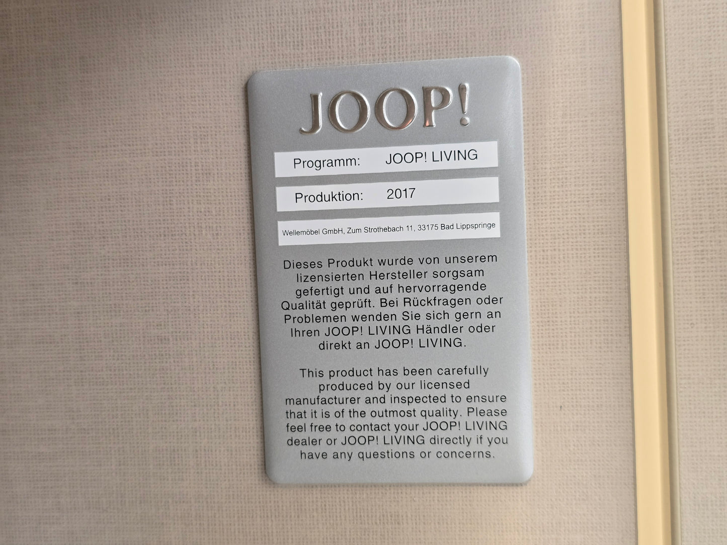 JOOP! SIDEBOARD Glas Beige Creme Kommode Anrichte Designer Tv Board Schrank