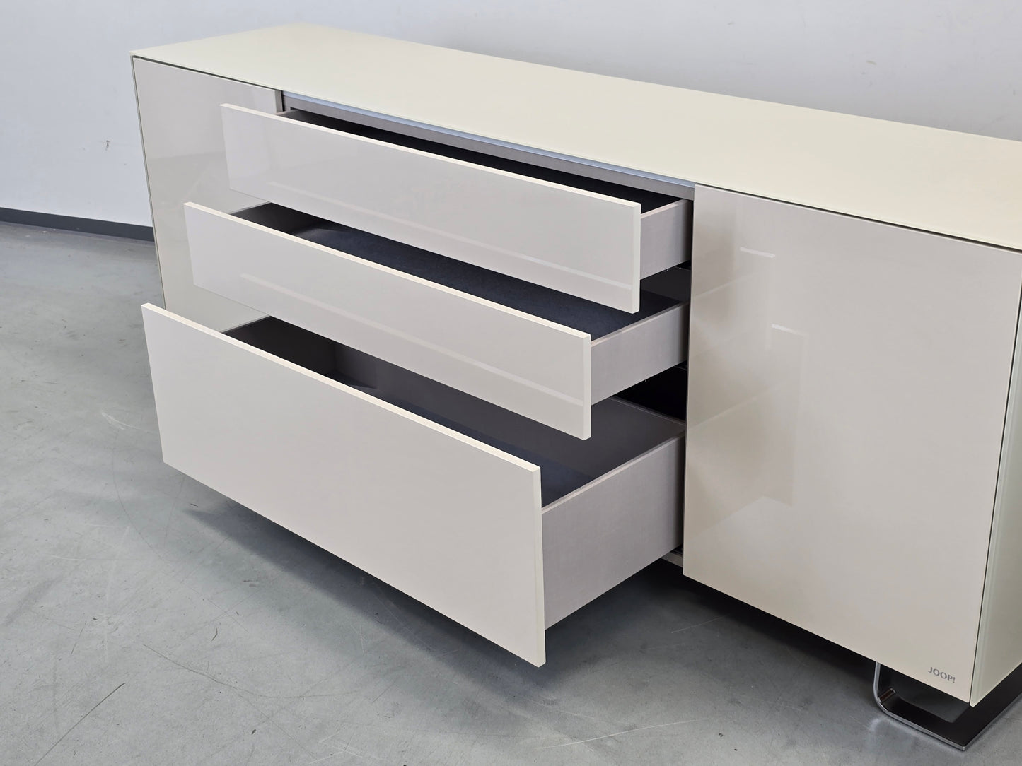 JOOP! SIDEBOARD Glas Beige Creme Kommode Anrichte Designer Tv Board Schrank