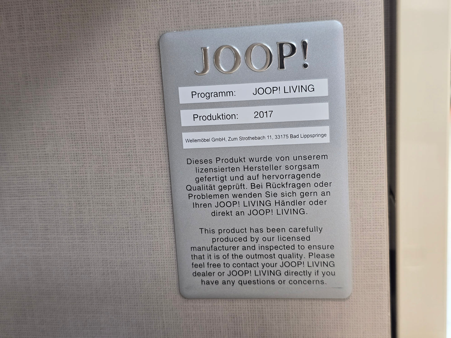 JOOP! LOWBOARD TV Board Schrank Sideboard Glas Weiß Nussbaum Kommode