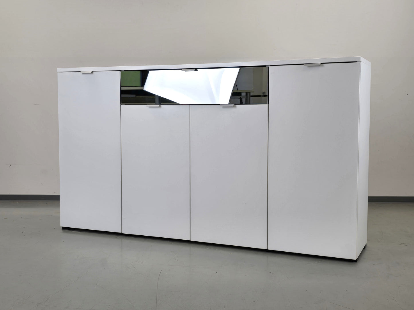 HIGHBOARD WEISS Sideboard Kommode Schrank Anrichte Spiegel modern