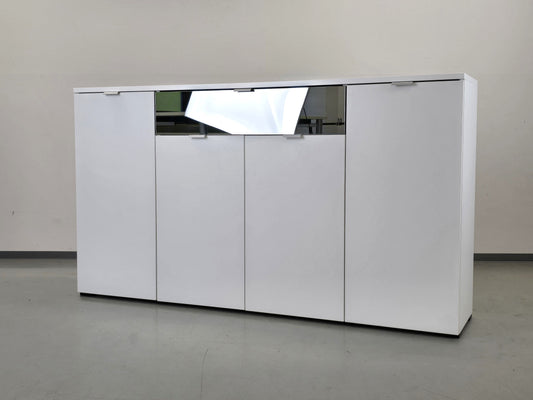 HIGHBOARD WEISS Sideboard Kommode Schrank Anrichte Spiegel modern
