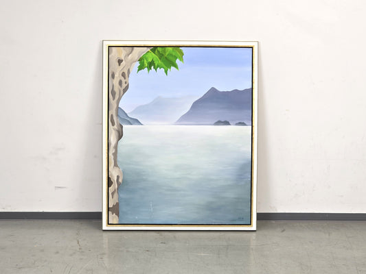 MONOGRAMMIST AS Ölgemälde Ascona Lago Maggiore Tessin Bild groß eingerahmt
