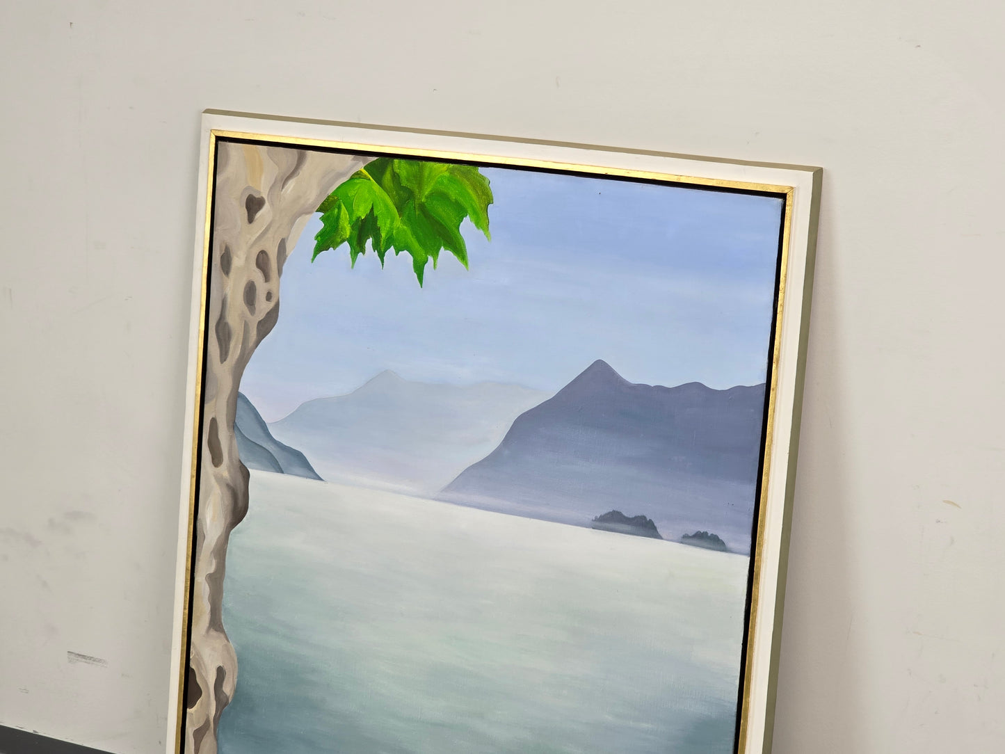MONOGRAMMIST AS Ölgemälde Ascona Lago Maggiore Tessin Bild groß eingerahmt