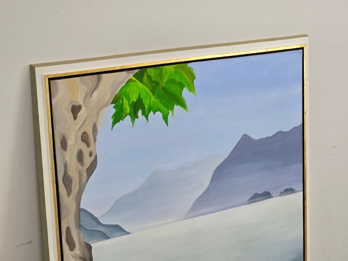 MONOGRAMMIST AS Ölgemälde Ascona Lago Maggiore Tessin Bild groß eingerahmt