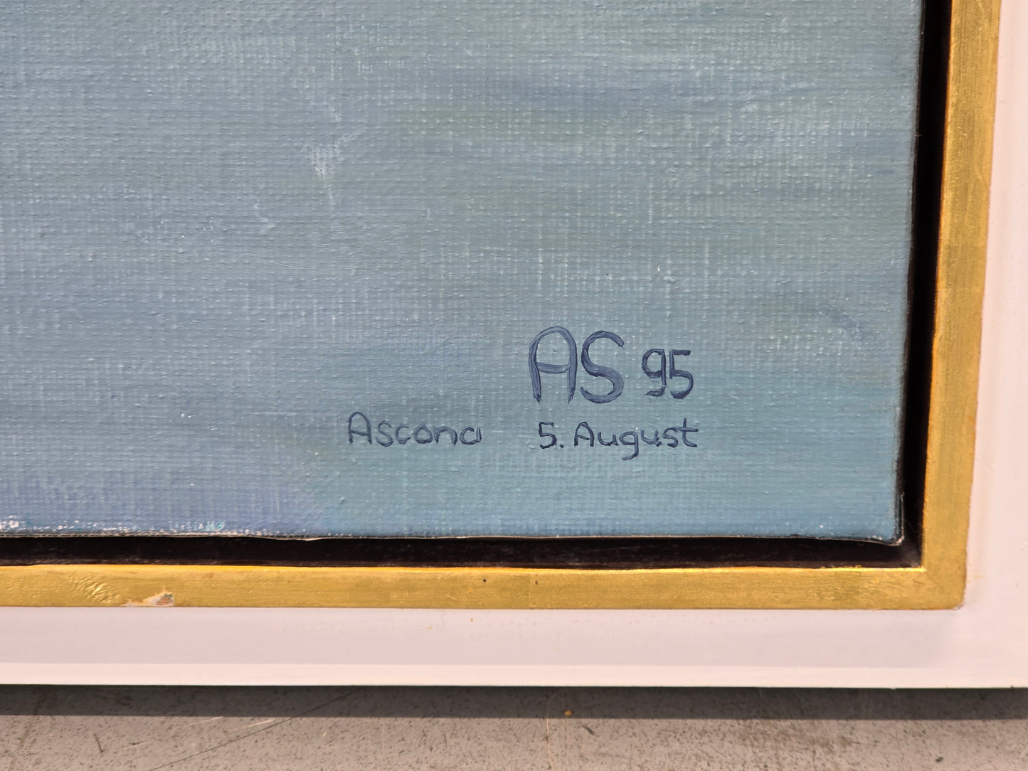 MONOGRAMMIST AS Ölgemälde Ascona Lago Maggiore Tessin Bild groß eingerahmt