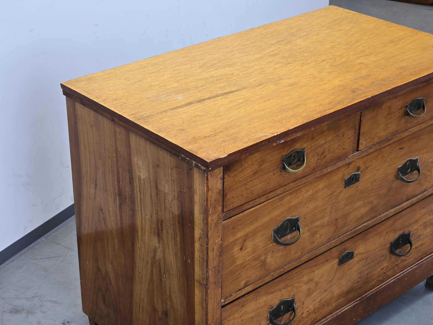 ANTIKE KOMMODE Biedermeier Holz Schubladen Schrank Vintage