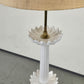 VINTAGE STEHLAMPE Keramik Lotus 60er 70er Italien Hollywood Regency Lampe