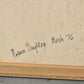 NORMUN NAUGHTAG Ölgemälde Abstrakt Vintage 1976 Mid Century Bild Groß