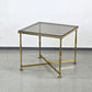 VINTAGE MESSING Beistelltisch Glas Hollywood Regency Jansen Stil