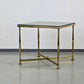 VINTAGE MESSING Beistelltisch Glas Hollywood Regency Jansen Stil