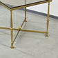 VINTAGE MESSING Beistelltisch Glas Hollywood Regency Jansen Stil