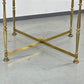 VINTAGE MESSING Beistelltisch Glas Hollywood Regency Jansen Stil