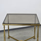 VINTAGE MESSING Beistelltisch Glas Hollywood Regency Jansen Stil