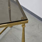 VINTAGE MESSING Beistelltisch Glas Hollywood Regency Jansen Stil