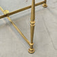 VINTAGE MESSING Beistelltisch Glas Hollywood Regency Jansen Stil