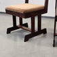 BRUTALIST STUHL Mid Century Vintage Esszimmerstuhl Holz Samt Retro
