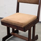 BRUTALIST STUHL Mid Century Vintage Esszimmerstuhl Holz Samt Retro