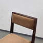 BRUTALIST STUHL Mid Century Vintage Esszimmerstuhl Holz Samt Retro