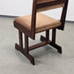 BRUTALIST STUHL Mid Century Vintage Esszimmerstuhl Holz Samt Retro