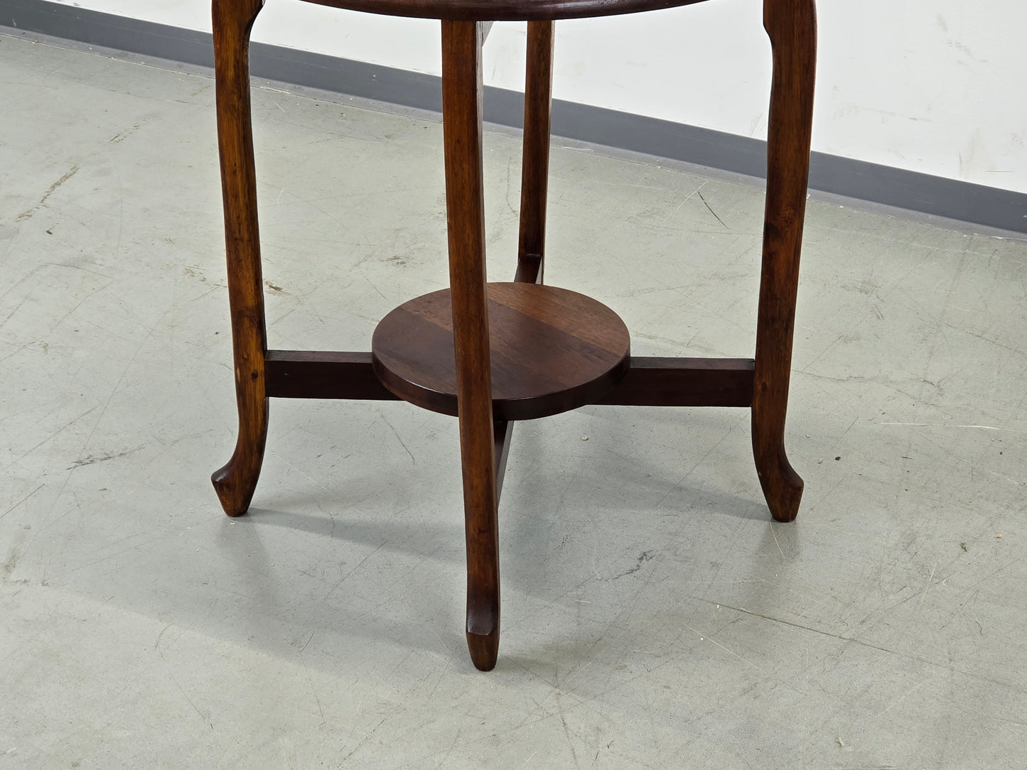 ANTIKER BEISTELLTISCH Jugendstil Blumentisch Holz Rund Vintage Couchtisch