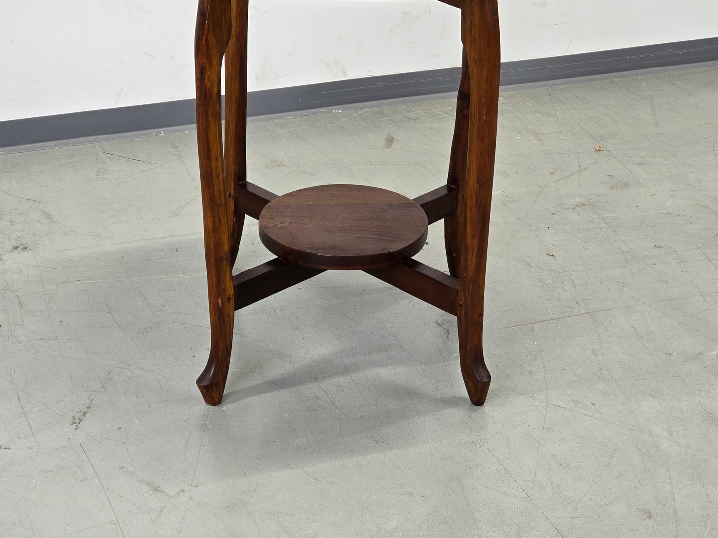 ANTIKER BEISTELLTISCH Jugendstil Blumentisch Holz Rund Vintage Couchtisch