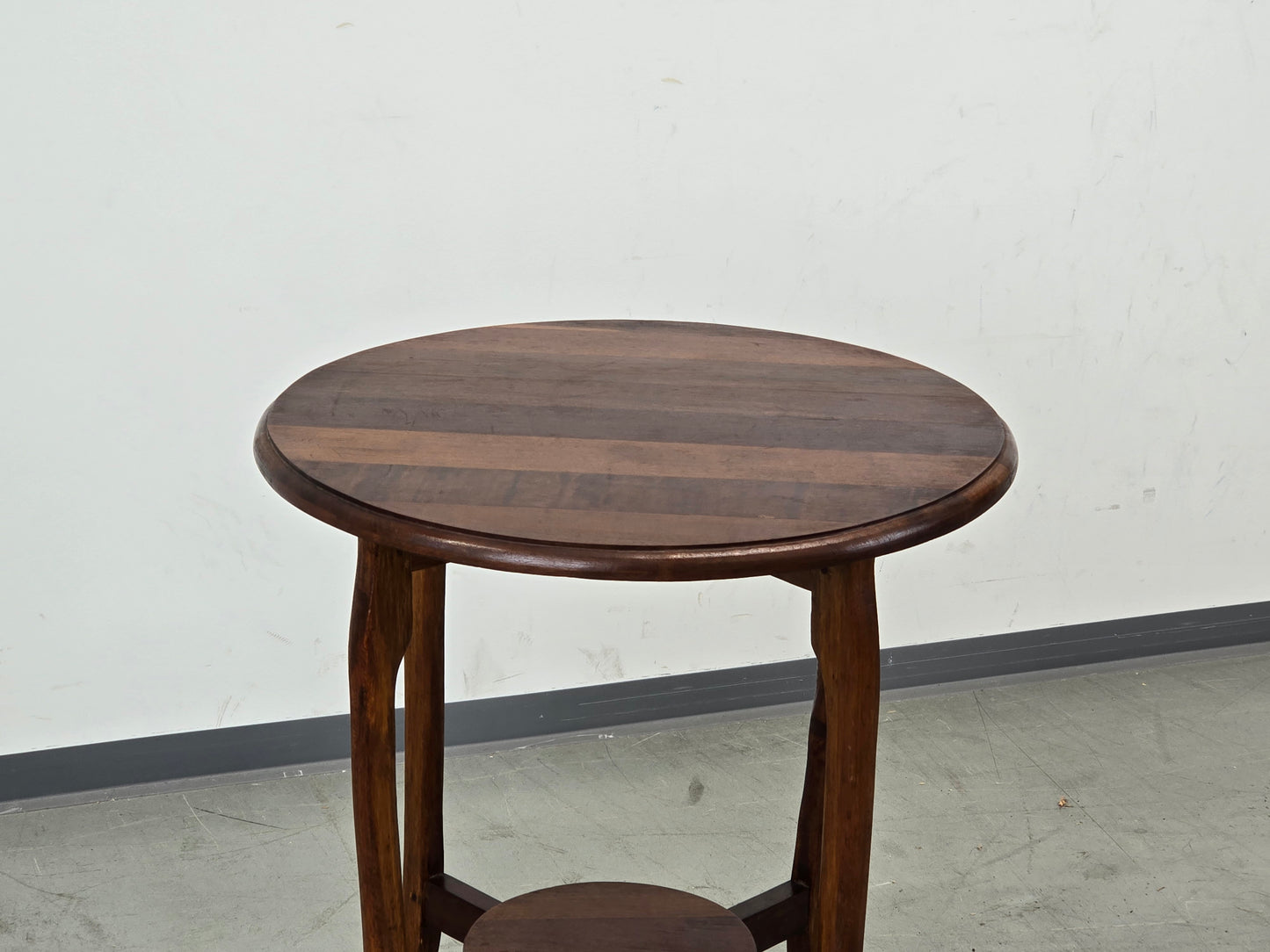 ANTIKER BEISTELLTISCH Jugendstil Blumentisch Holz Rund Vintage Couchtisch