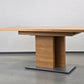 VARIANO ESSTISCH Eiche Ausziehbar Säulentisch Funktionstisch Edelstahl Modern