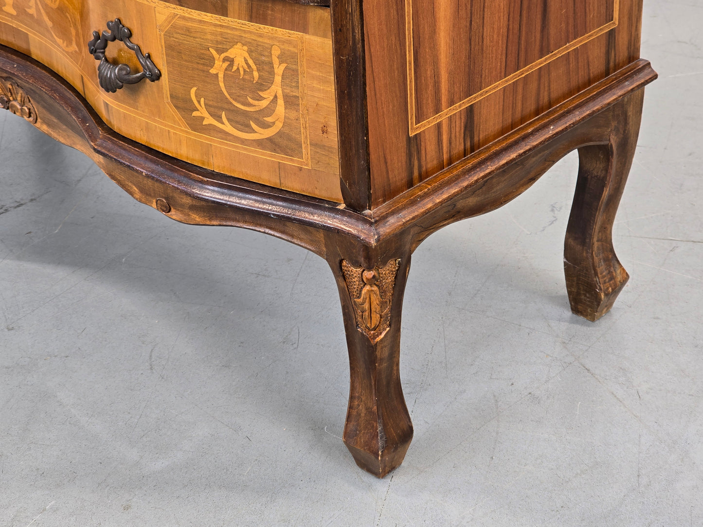 ANTIKE KOMMODE Sekretär Schreibschrank Barock Intarsien Vintage