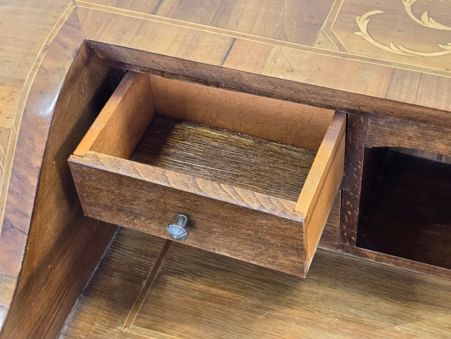 ANTIKE KOMMODE Sekretär Schreibschrank Barock Intarsien Vintage