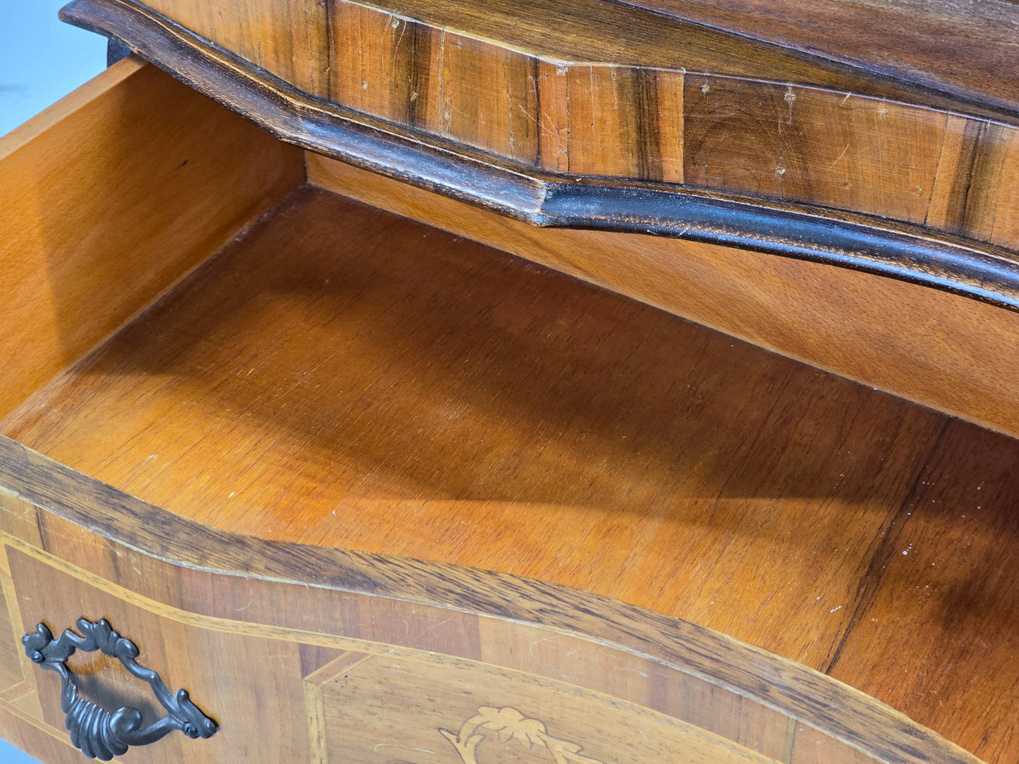 ANTIKE KOMMODE Sekretär Schreibschrank Barock Intarsien Vintage