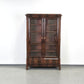 ANTIKE VITRINE Biedermeier Bücherschrank Mahagoni Schrank