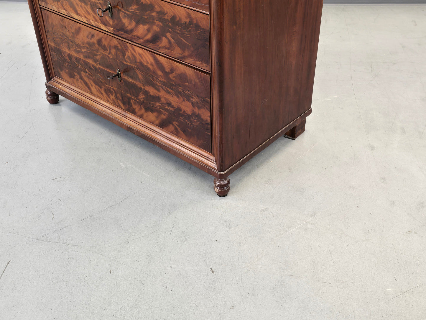 BIEDERMEIER SEKRETÄR Mahagoni Schreibschrank Antik Schrank Vintage Kommode