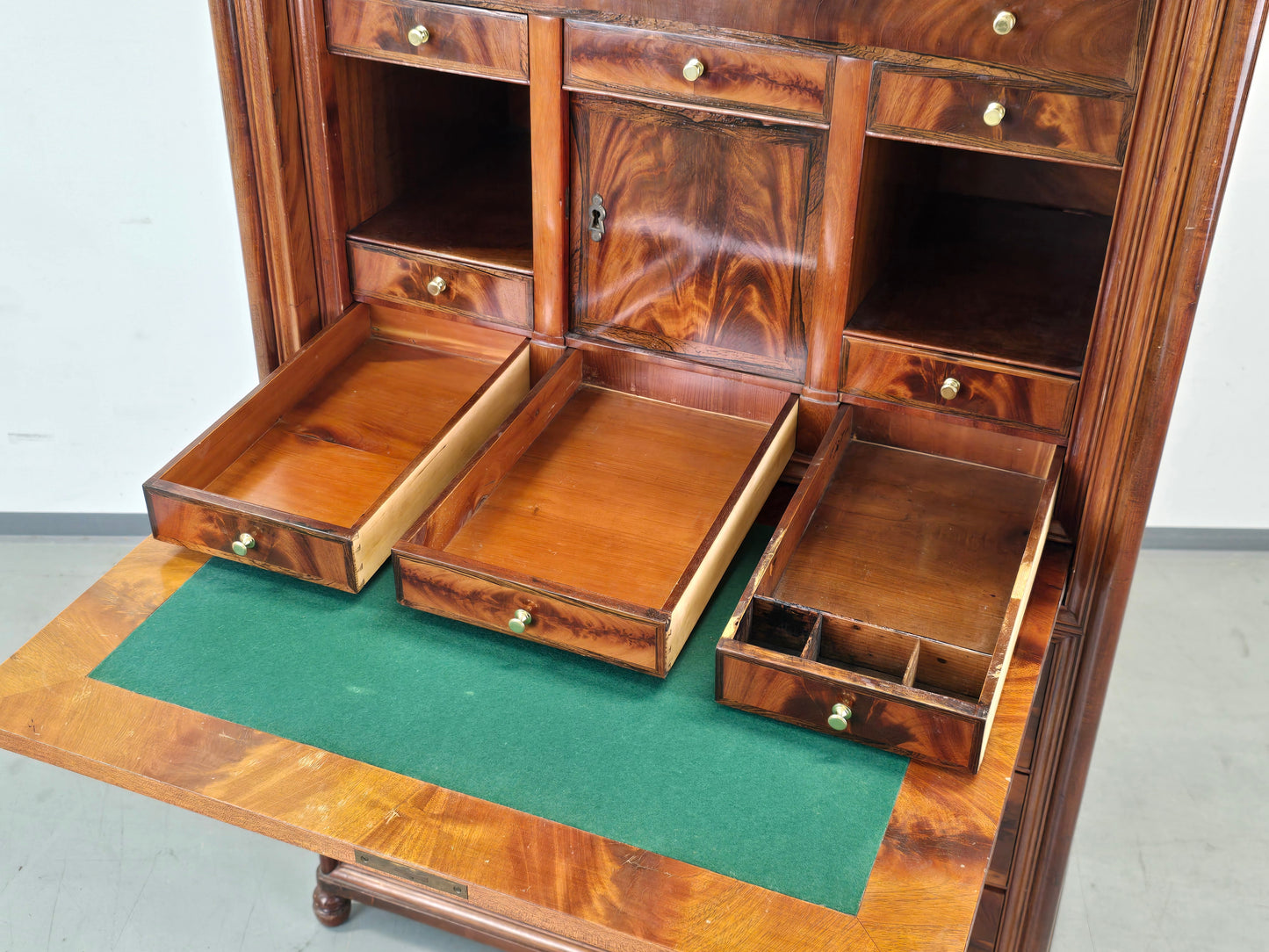 BIEDERMEIER SEKRETÄR Mahagoni Schreibschrank Antik Schrank Vintage Kommode