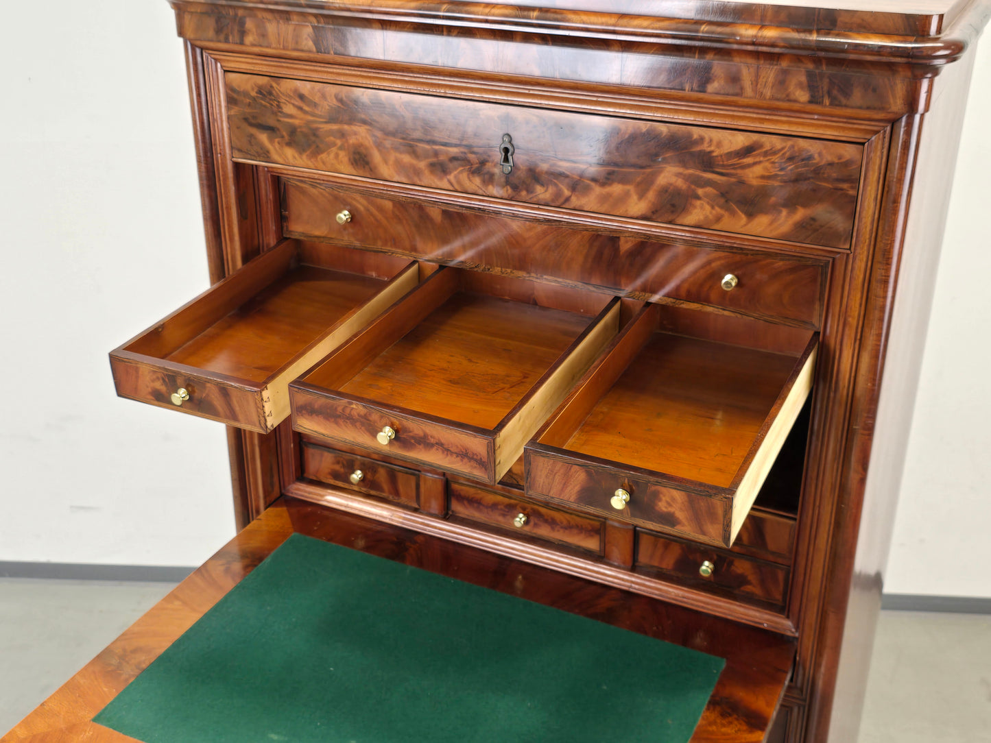 BIEDERMEIER SEKRETÄR Mahagoni Schreibschrank Antik Schrank Vintage Kommode