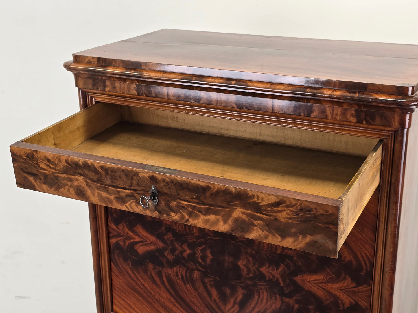 BIEDERMEIER SEKRETÄR Mahagoni Schreibschrank Antik Schrank Vintage Kommode